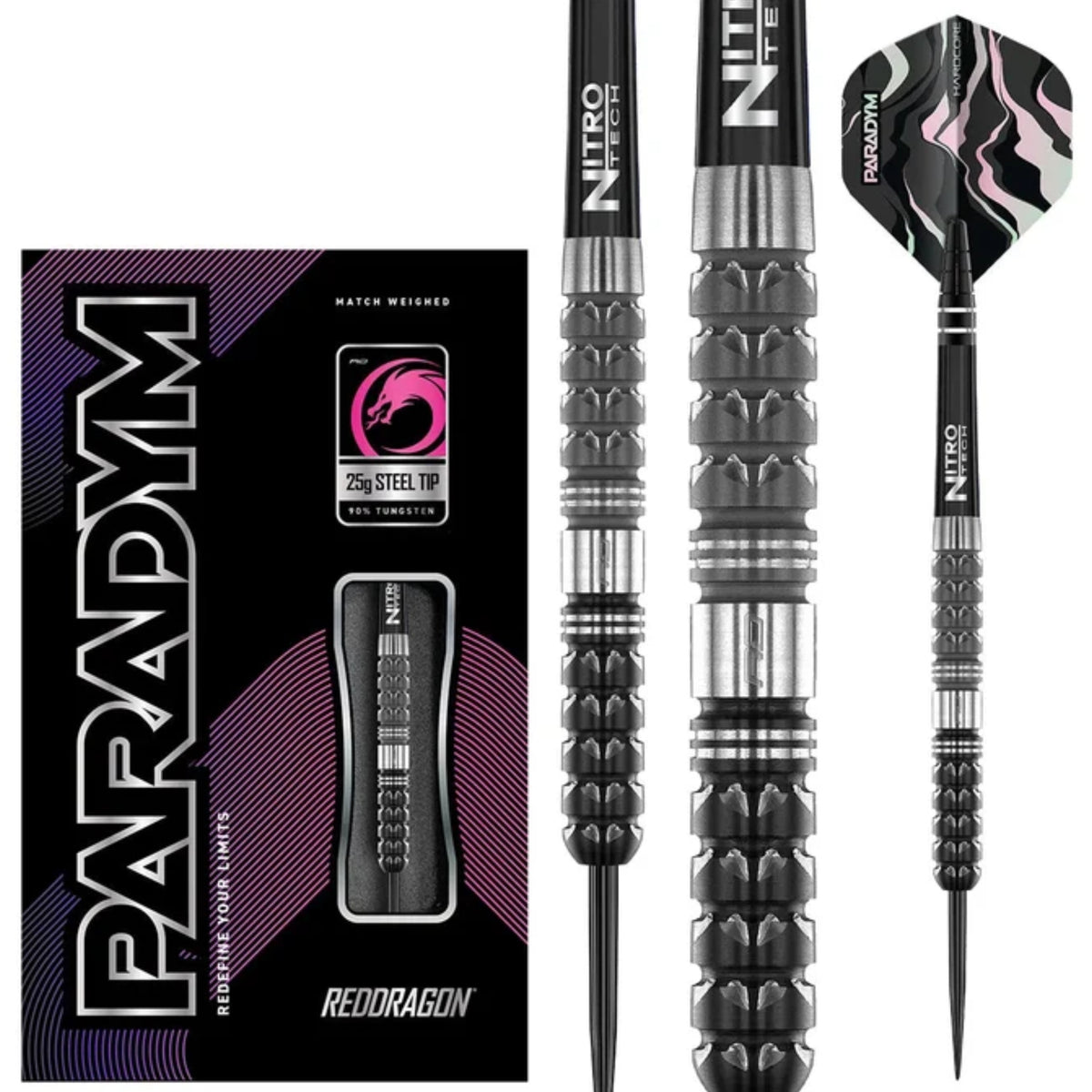 Red Dragon Paradym - Tapered 90% Tungsten Steel Tip Darts 23G