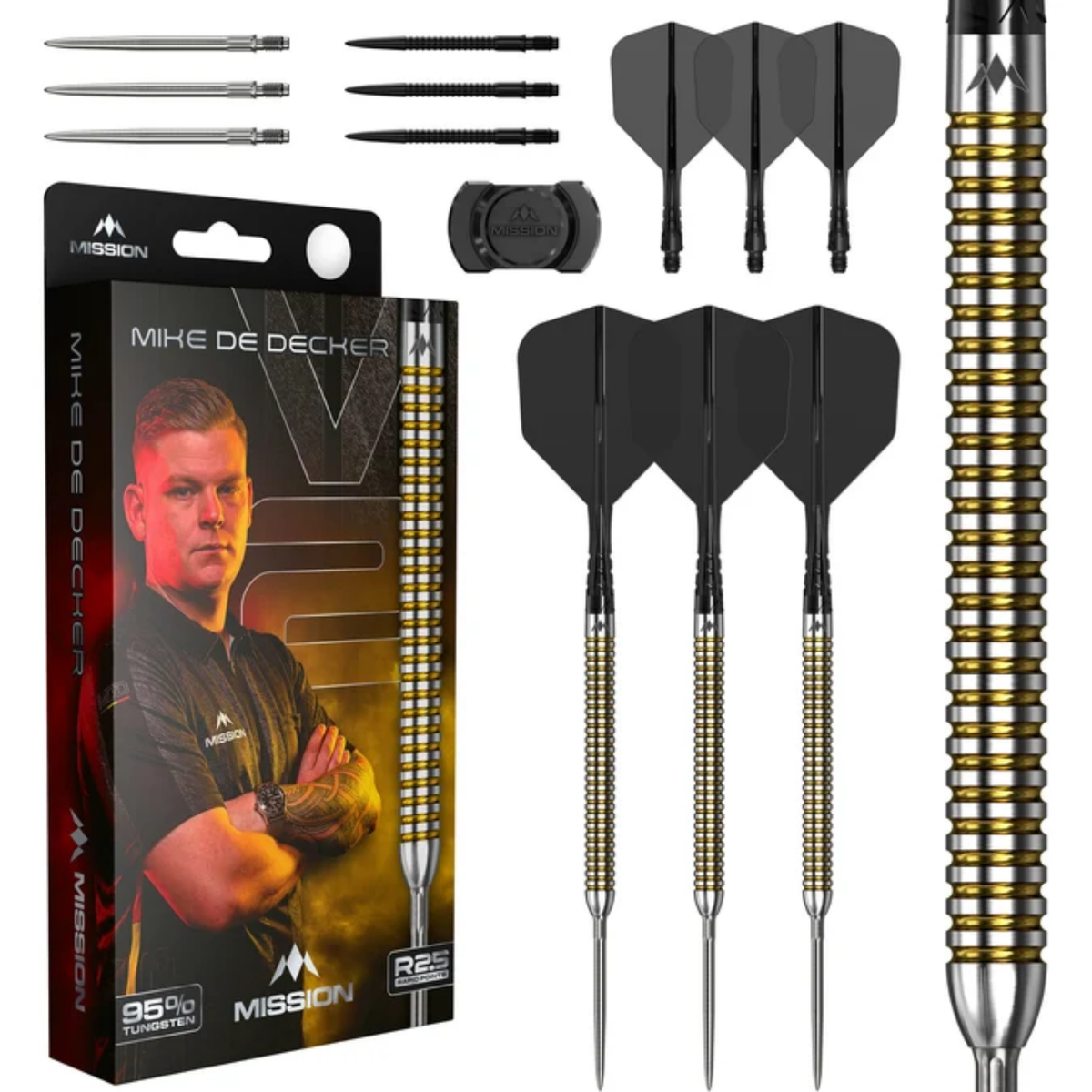 Mission Mike De Decker Darts - Steel Tip - 90% Tungsten - V2