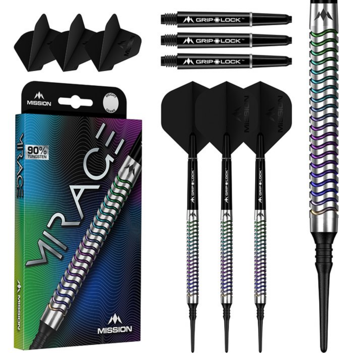 Mission Mirage Darts Steel Tip - 90% Tungsten
